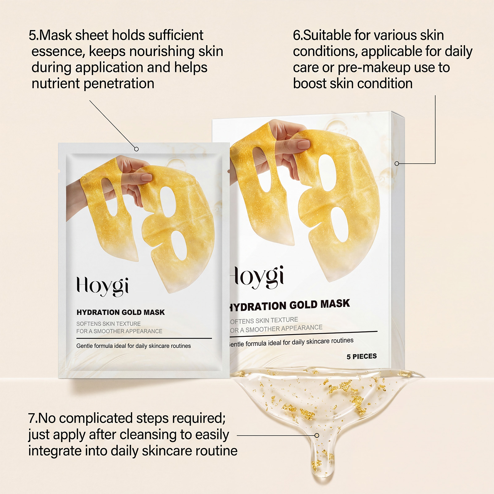 Masker Wajah Emas 24K Niacinam - Luxury Skincare Treatments ulasan dan harga