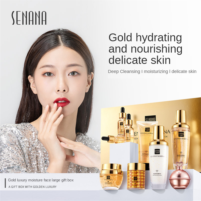 Set Perawatan Kulit Emas 24K W - Luxury Skincare Cleanser ulasan dan harga