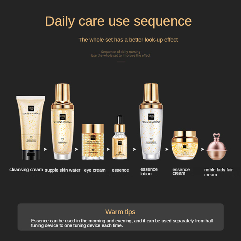 Set Perawatan Kulit Emas 24K W - Luxury Skincare Cleanser ulasan dan harga
