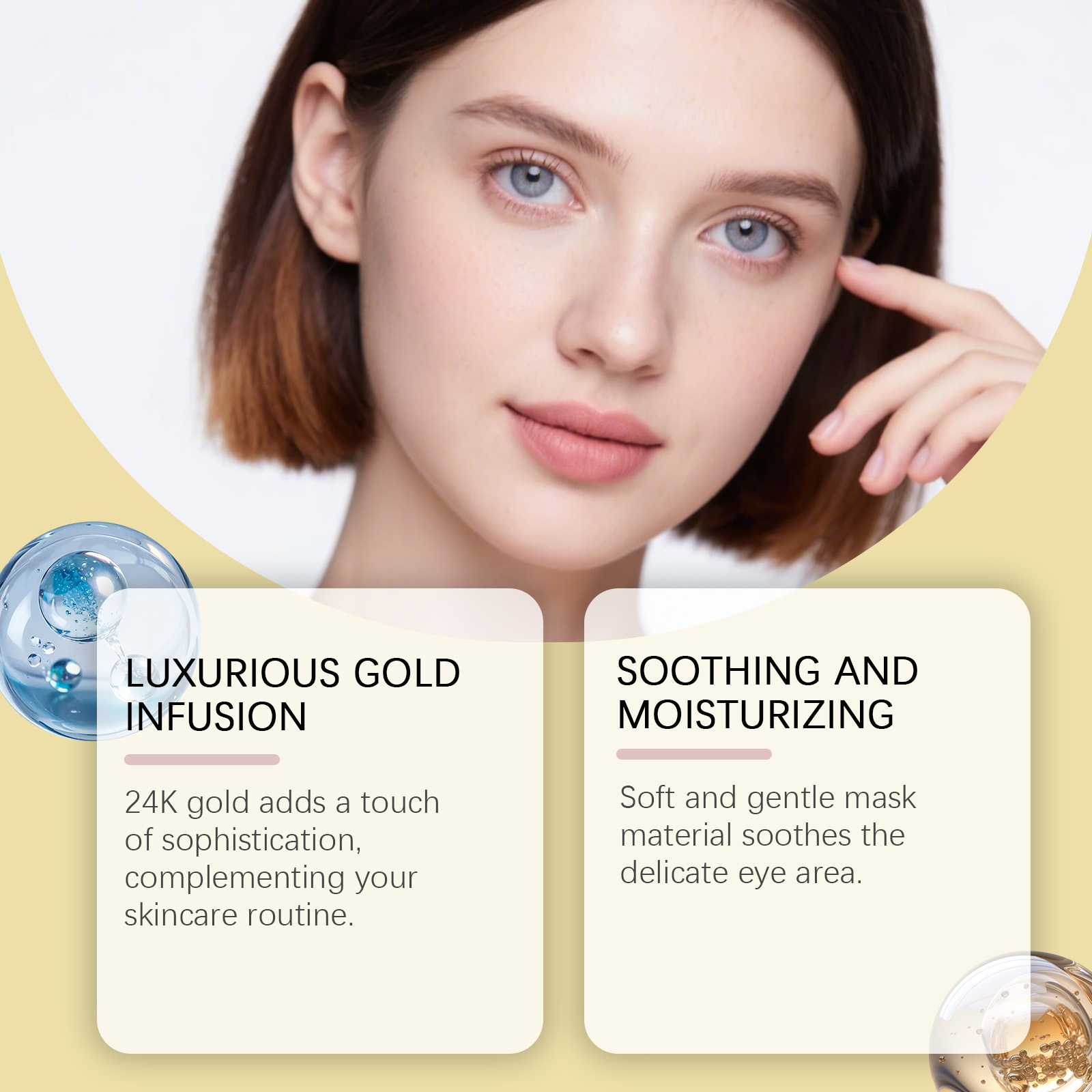 Masker Mata Emas 24k Melembapk - Luxury Skincare Treatments ulasan dan harga
